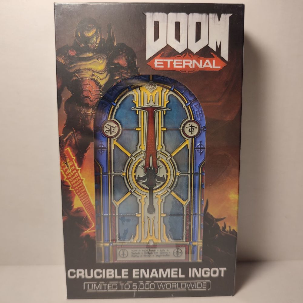 Doom Eternal Crucible Sword Stained Glass Window Enamel Ingot Official Product